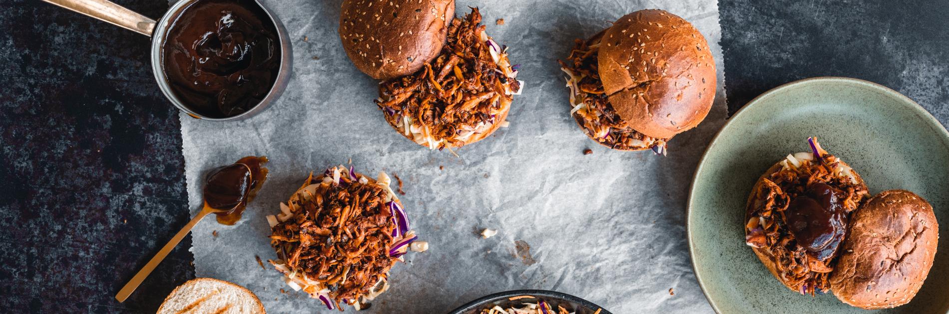 Pulled Mushroom Sandwich
