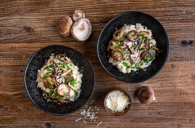 Risotto with shiitake