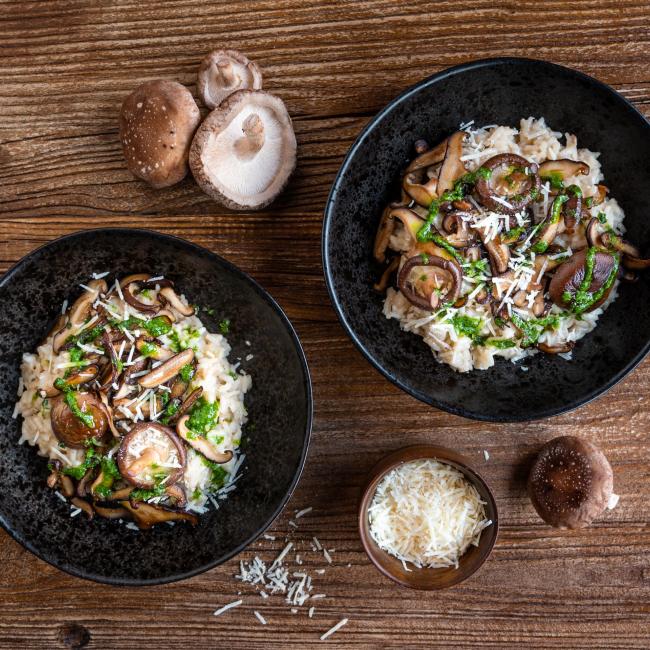 Risotto with shiitake